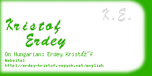 kristof erdey business card